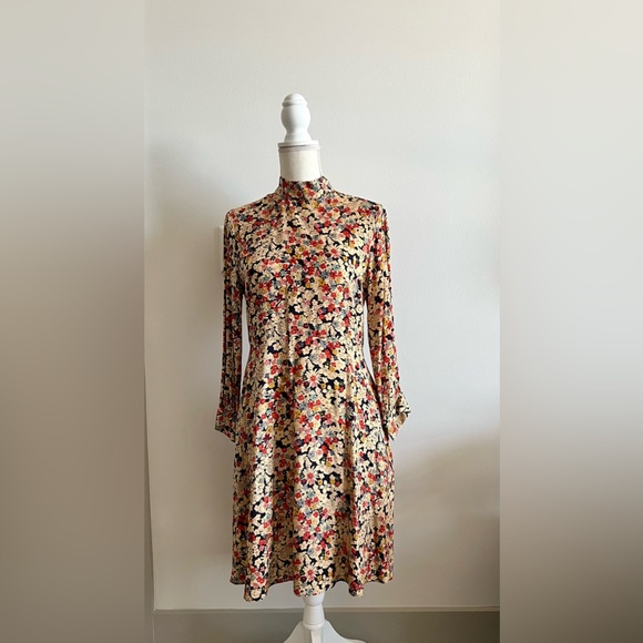 Zara Dresses & Skirts - ZARA Basic Z1975 Denim Floral Dress NWT - Size S